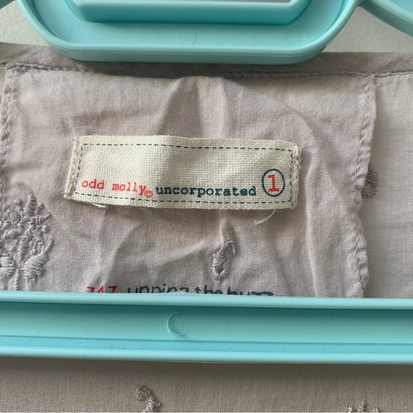 Odd Molly gypsy boho cotton top blouse size 1 / small - Picture 3 of 10